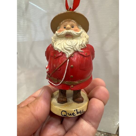 Quebec RCMP-GRC Santa Clause Christmas Holiday Ornament 3” Hangs 6” - Picture 1 of 4